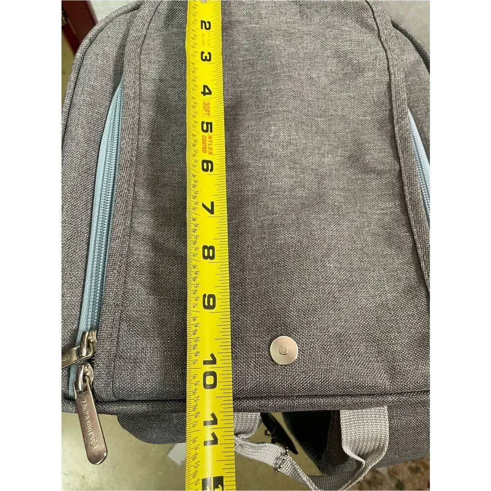 Mr. Peanuts Gray & Blue Convertible Small Pet Backpack & Crossbody Bag -Fleece